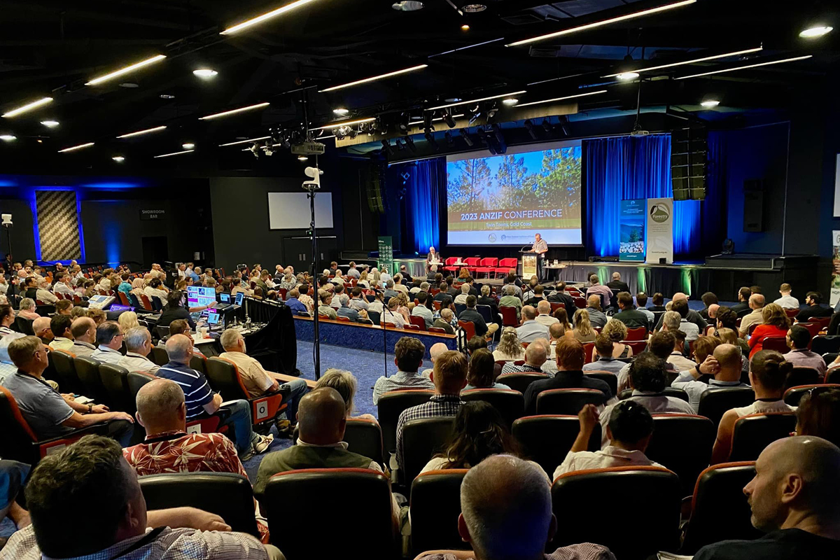 A record 450 forestry experts converged for ANZIF 2023 image